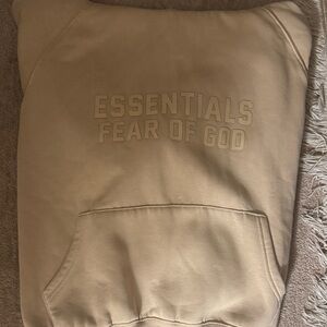 Fear of God Essentials Beige Hoodie
